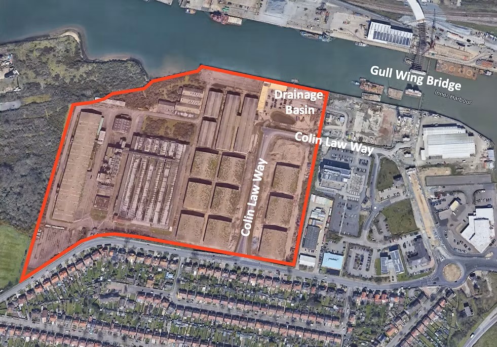 The boundary of the former Jeld Wen site, which will see 500 homes delivered.