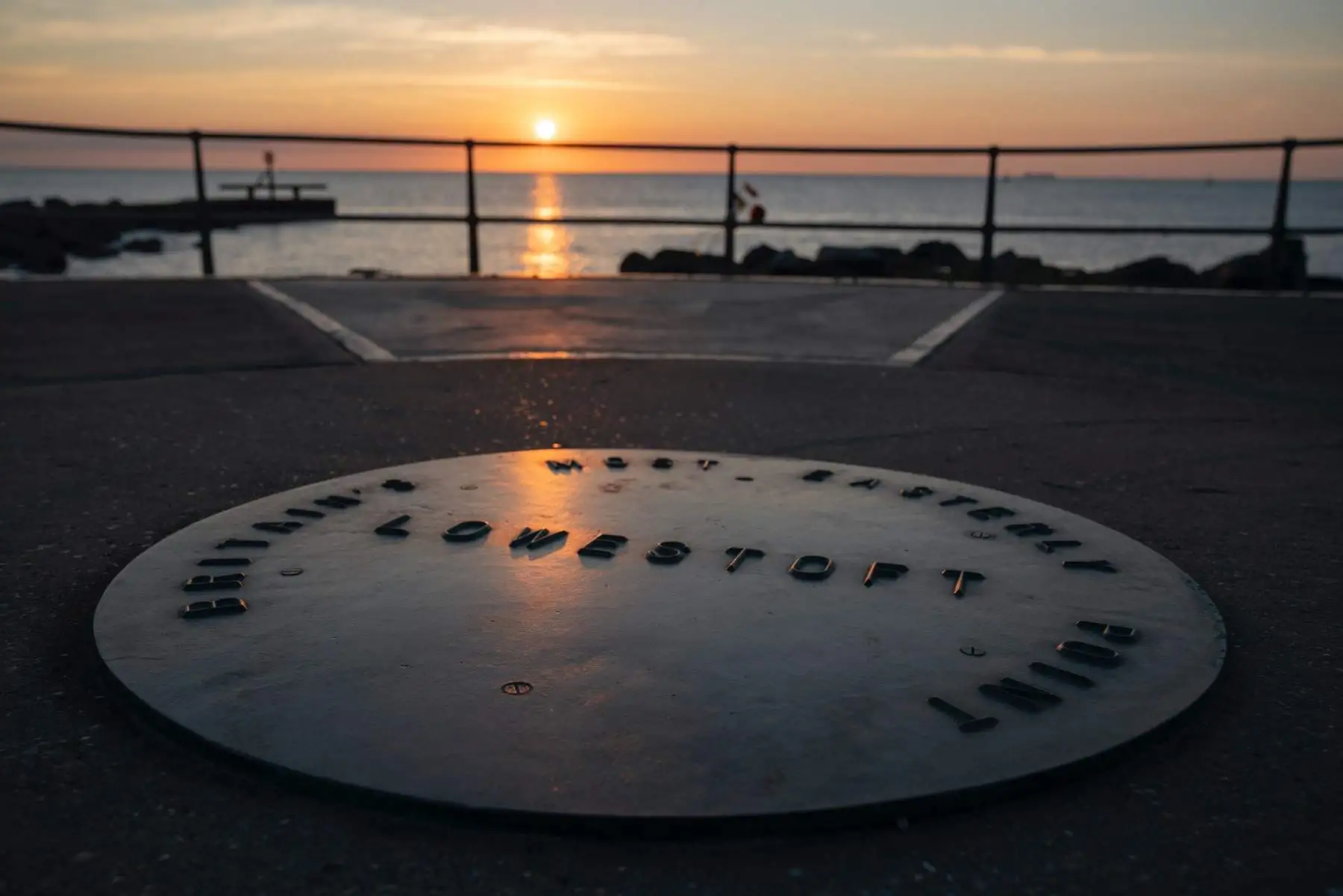 Lowestoft ness point at sunrise