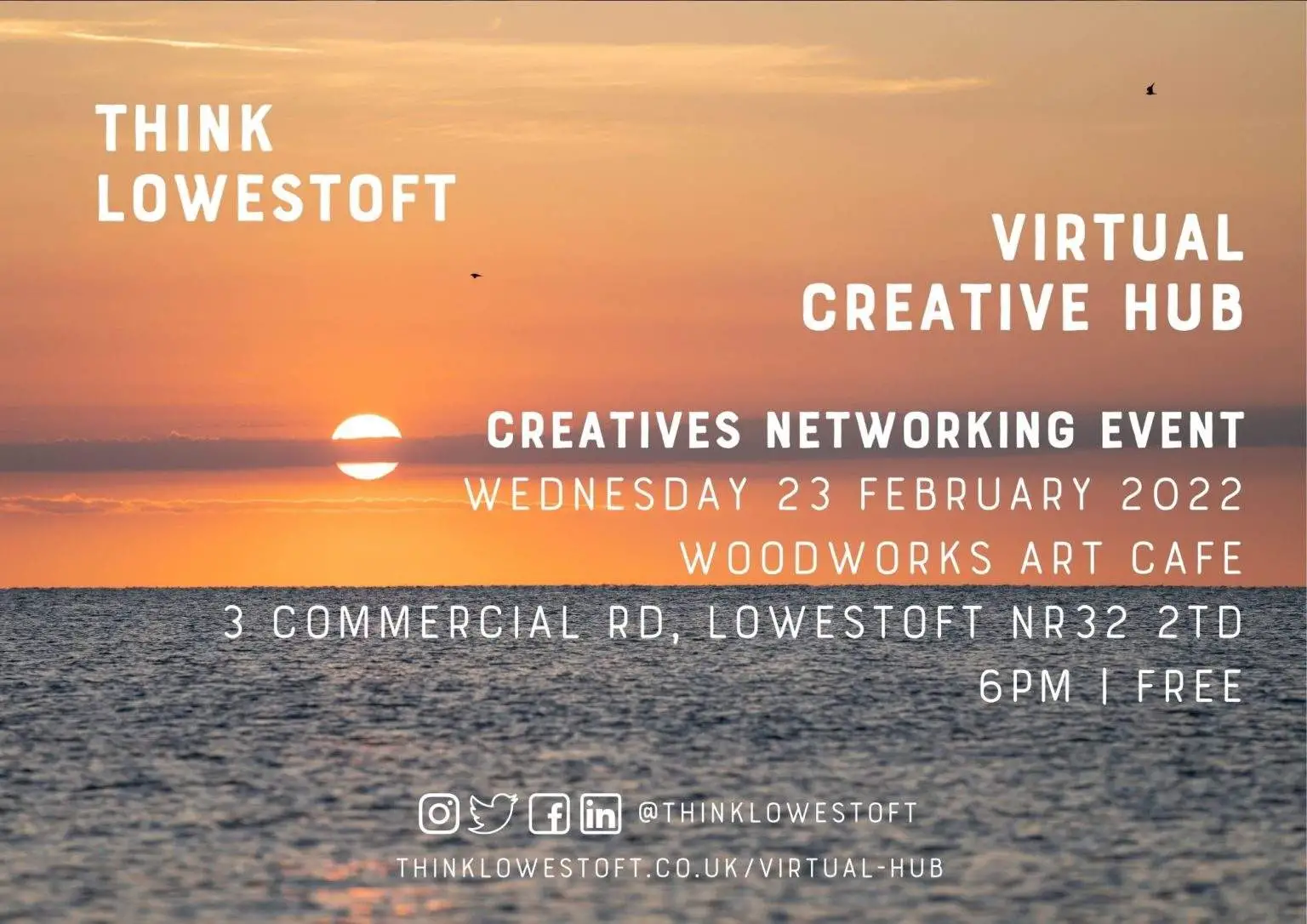 Lowestoft Creative Hub: networking event – Wednesday 23rd February 2022