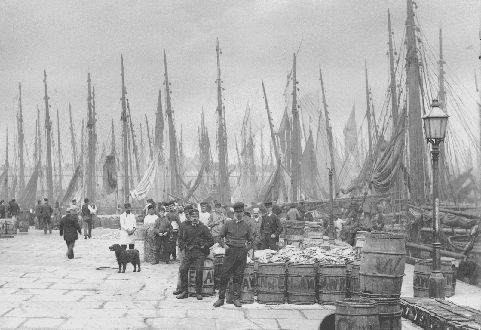 Figure 3 – Image of the fish market showing the busy port activity of the town (image courtesy of Suffolk Archives, ref LRO/412/Fish Market)