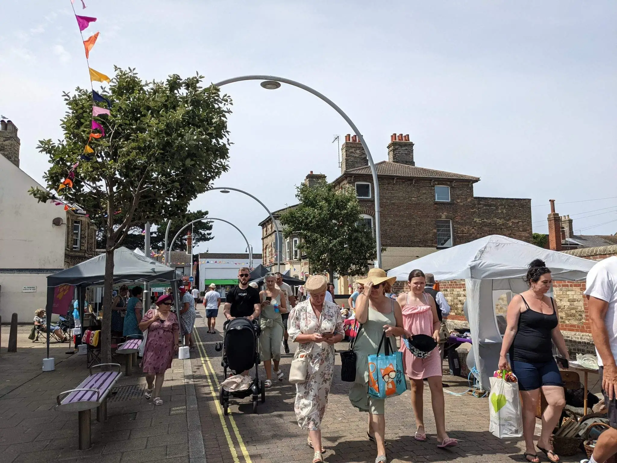 Figure 3a – Images showing the variety of stalls available through the craft fayre on Claremont Road