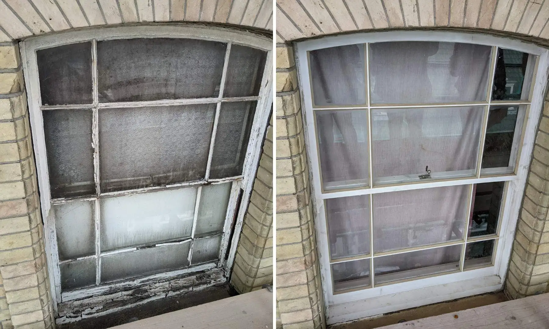 repairs carried out to the sash windows