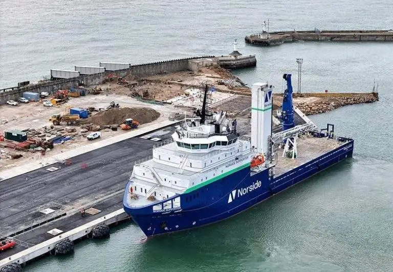 LEEF welcomes its first commercial vessel. Credit: ABP LEEF welcomes its first commercial vessel. Credit: ABP